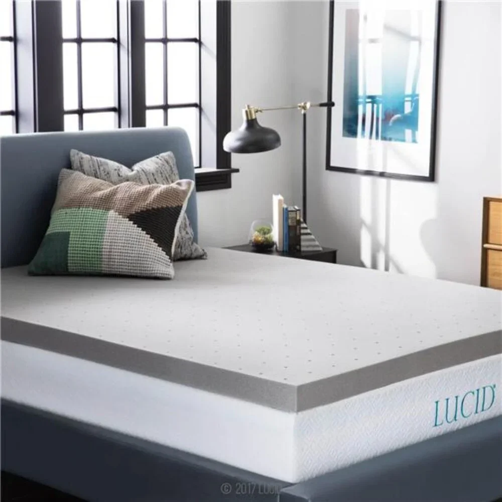 3 Inch Ventilated Bamboo Charcoal Memory Foam Mattress Topper - Twin XL
